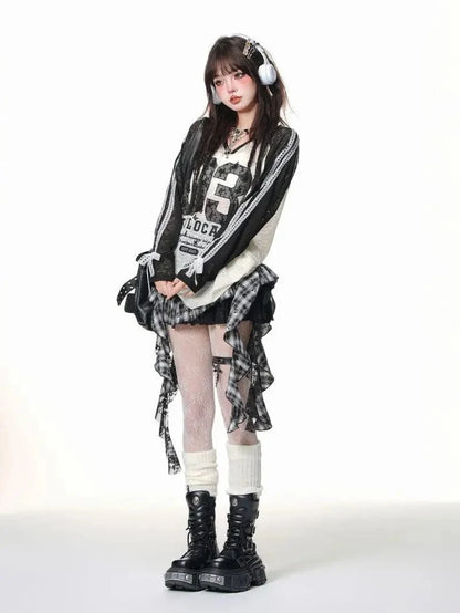 Victorious Retro Harajuku Gothic Leather Skirt