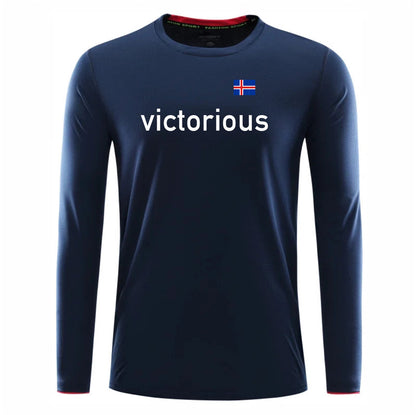 Victorious krafthlaup (Unisex) (Icelandic Running long sleeve shirt)