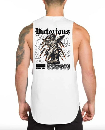 WHITE / L Victorious Divine Power (Low Neck) Tank Top