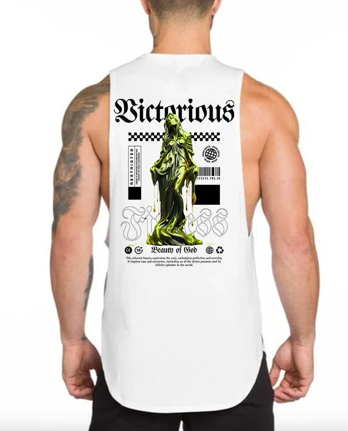 WHITE / M Victorious Beauty of God (Low Neck) Tank Top