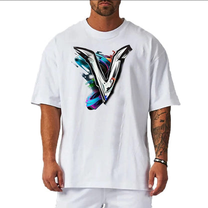 White / M Victorious Grit & Graff (Oversize Gym T-shirt)