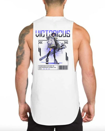 White / M Victorious Heroic Spirit (High-Neck Gym Tank-Top)