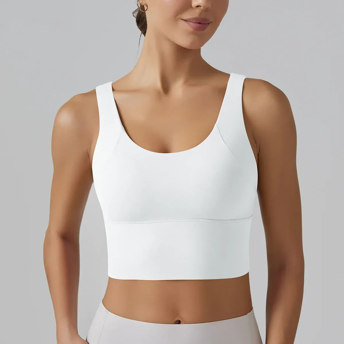 White / S Victorious Cascade Trail V-Back Sports Bra