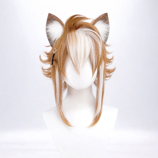Genshin Impact Cosplay Mixed Colors Gorou Cosplay Wig