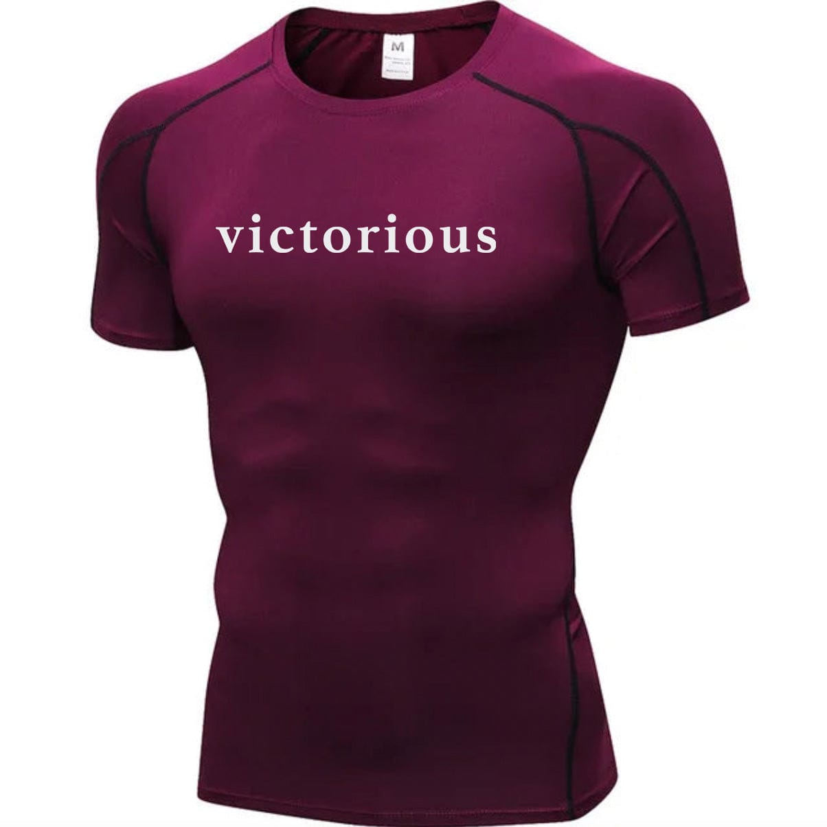 Wine red / S Victorious Muscle Pump Forge Compression Shirt (Unisex)