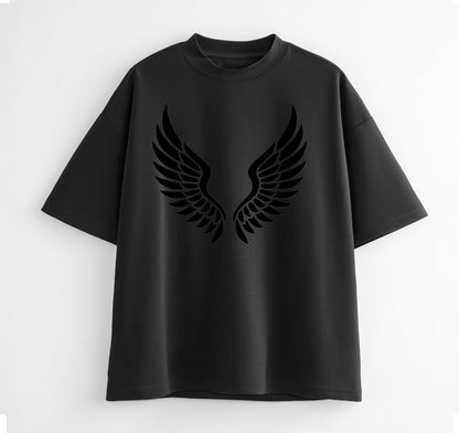 Leaf‑Swirl Symbol Anime Oversize T-Shirt