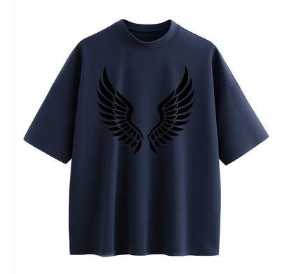 Leaf‑Swirl Symbol Anime Oversize T-Shirt